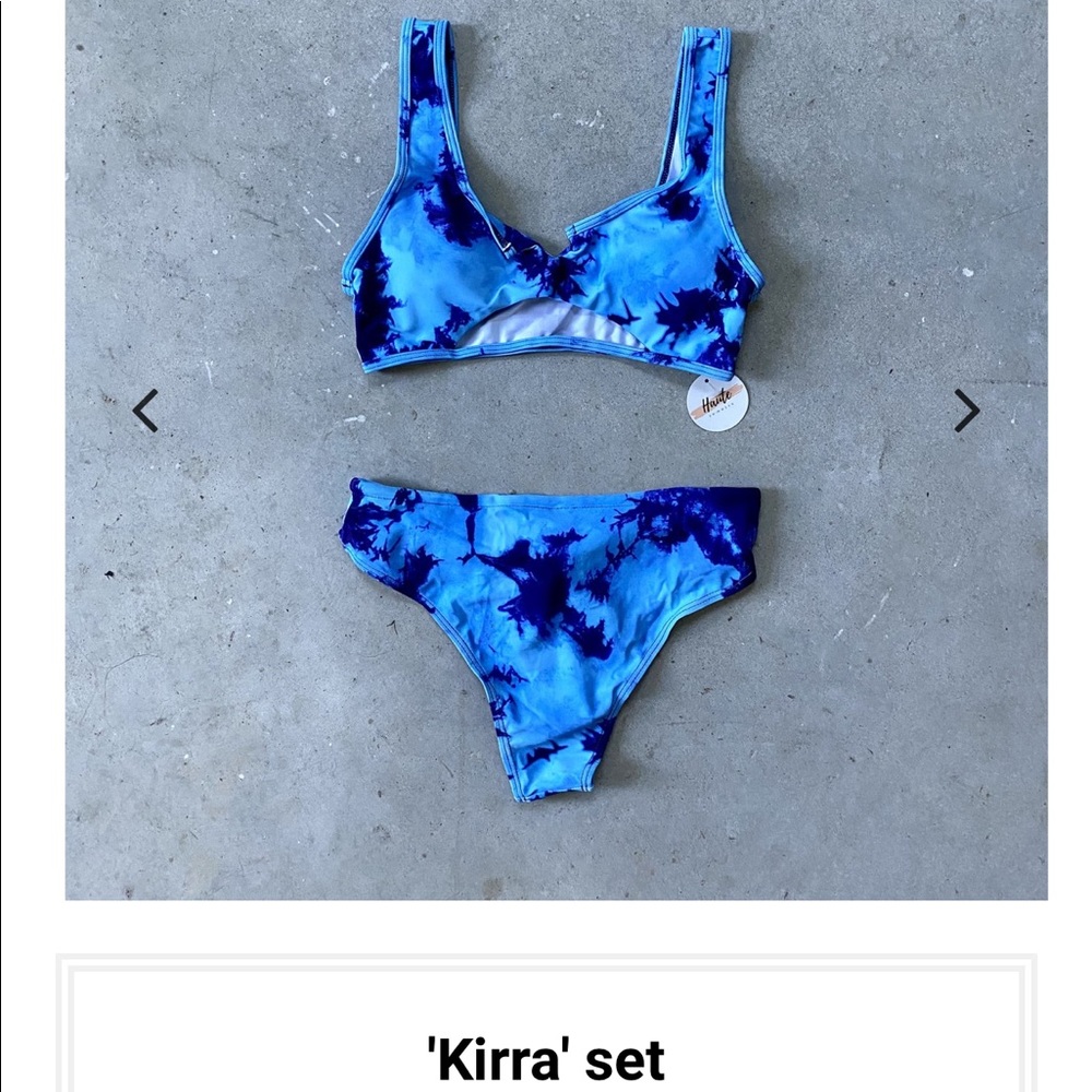 NWT Haute Swimwear blue tie dye bikini swimsuit